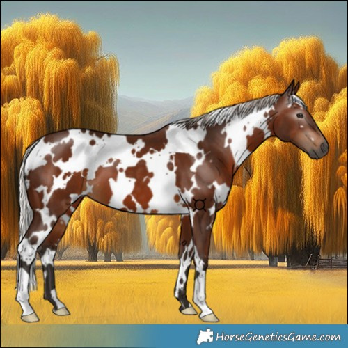 Horse Color:Gray White Spotted Silver Bay