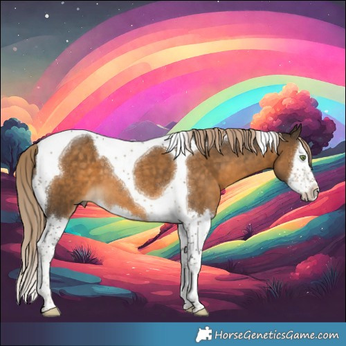 Horse Color:Chocolate Palomino Splash Tobiano 