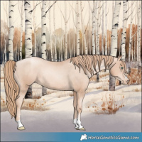 Horse Color:Gold Champagne Pearl Varnish Rabicano 