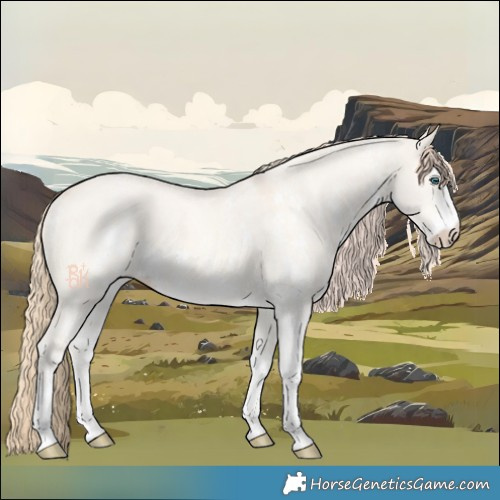 Horse Color:Perlino Dun Sabino