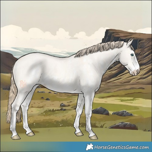 Horse Color:Perlino Dun Sabino 