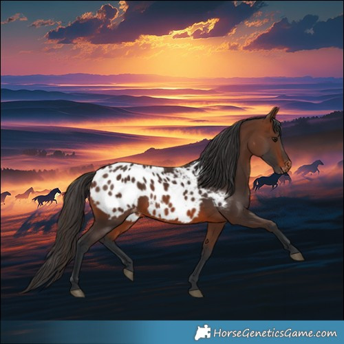 Horse Color:Brown Appaloosa