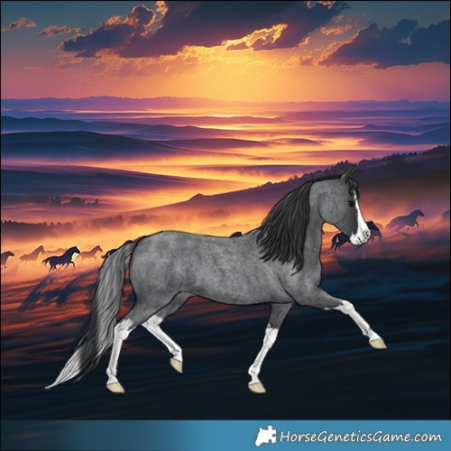 Horse Color:Blue Roan Splash 