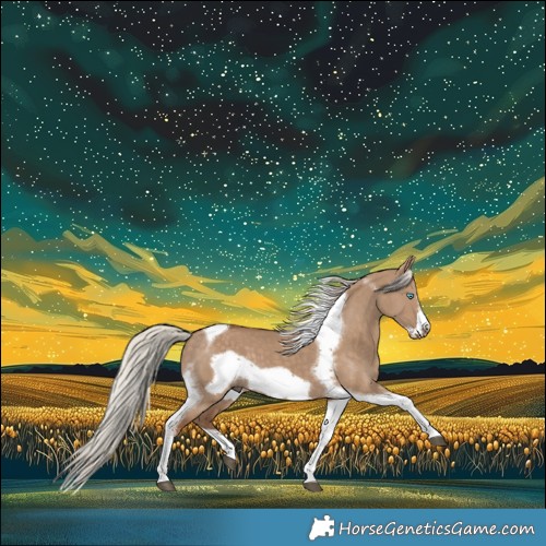 Horse Color:Silver Grullo Tobiano Frame 