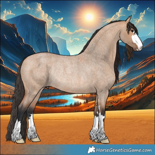Horse Color:Bay Roan Dun Rabicano 
