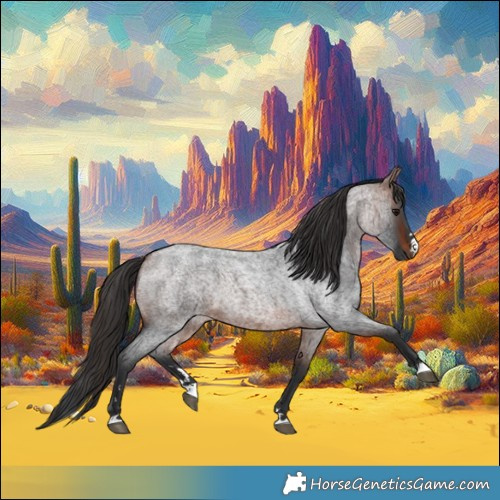 Horse Color:Bay Roan 