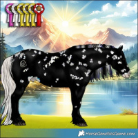 Horse Color:Watercolor Silver Grullo Ice Onyx Sabino