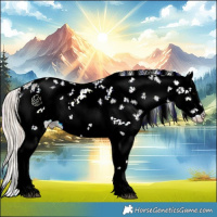 Horse Color:Watercolor Silver Grullo Ice Onyx Sabino 