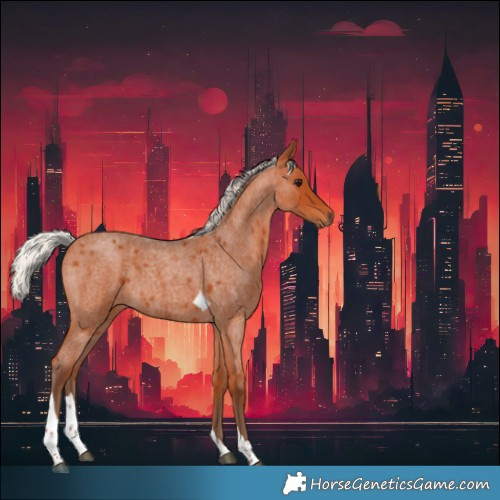 Horse Color:Silver Bay Roan Tobiano 