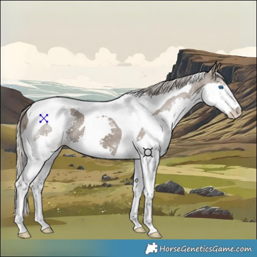 Horse Color:Silver Grullo Splash Tobiano