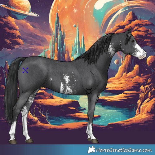 Horse Color:Black Sabino
