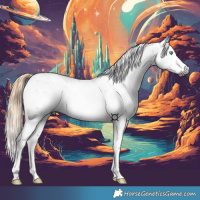 Horse Color:Gray Chestnut Pearl Sabino 