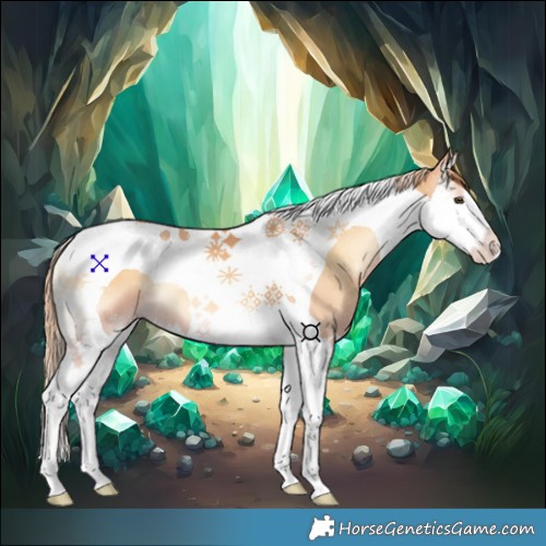 Horse Color:Gold Champagne Onyx Splash Tobiano 