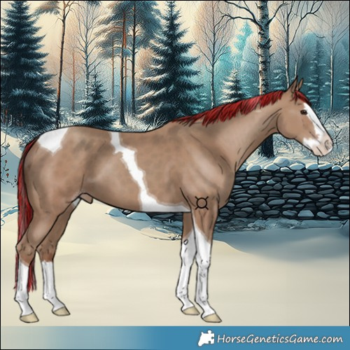 Horse Color:Painted Classic Champagne Splash Tobiano 