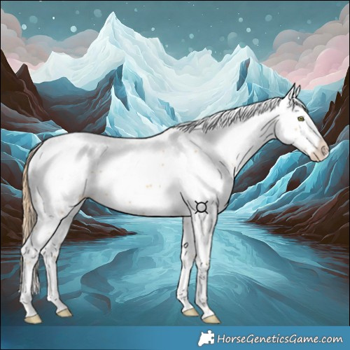 Horse Color:White Spotted Gold Champagne Splash 