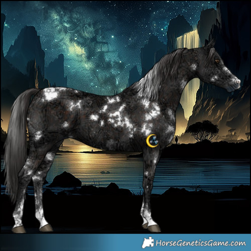 Horse Color:White Spotted Liver Chestnut Ice