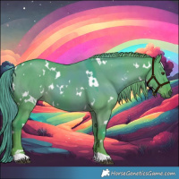 Horse Color:Watercolor White Spotted Liver Red Dun