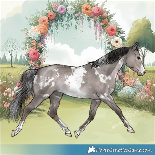 Horse Color:Platinum White Spotted Liver Red Dun
