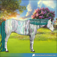 Horse Color:Painted Black Ice Tobiano 