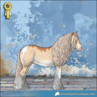 Horse Color:Gray Cremello Dun Tobiano 