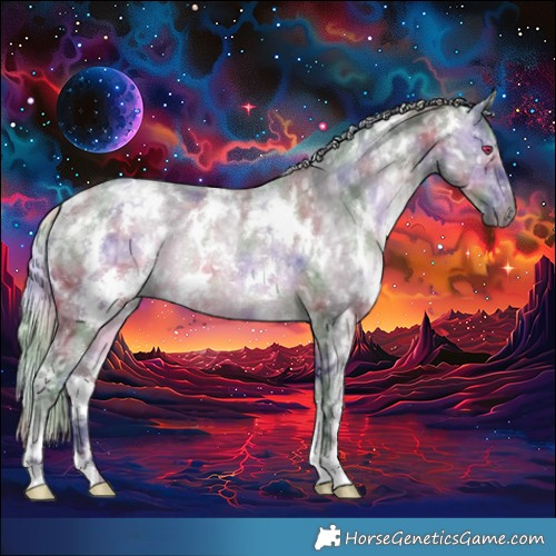 Horse Color:Nacre White Spotted Silver Brown Chinchilla Ice Rabicano 
