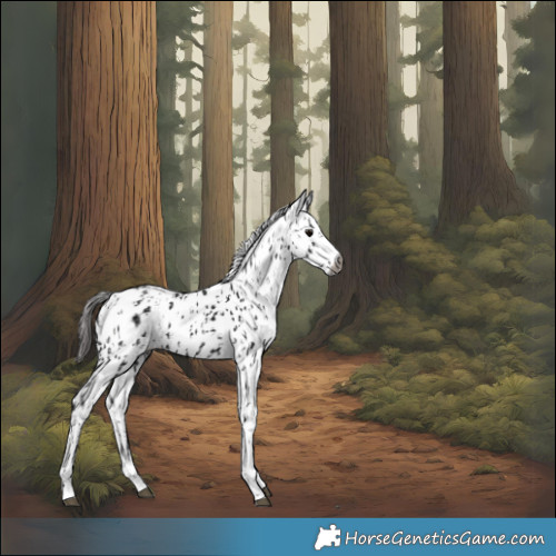 Horse Color:Gray Black Leopard  and Smoky Black Fewspot 