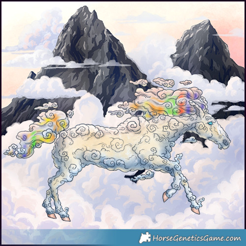 Horse Color:Painted Perlino Dun Sabino