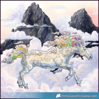 Horse Color:Painted Perlino Dun Sabino 