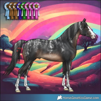 Horse Color:Powder White Brown 