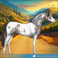 Horse Color:Liver Chestnut Sabino Tobiano 