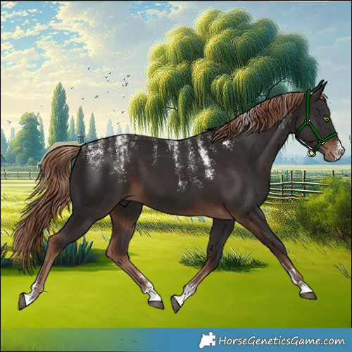 Horse Color:Powder White Liver Chestnut