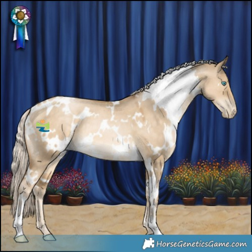 Horse Color:White Spotted Chocolate Palomino Pearl Dun Mushroom 