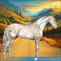 Horse Color:White Spotted Chocolate Palomino Pearl Dun Mushroom 