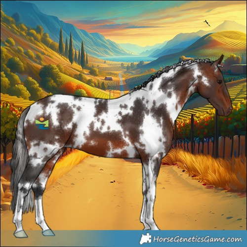 Horse Color:White Spotted Bay 