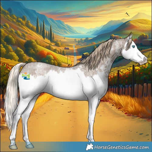 Horse Color:Chocolate Palomino Roan Mushroom Sabino Splash 