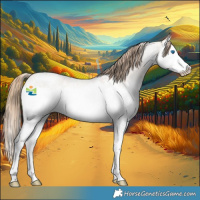 Horse Color:Perlino Roan Mushroom Sabino Splash 