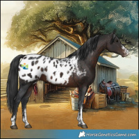 Horse Color:Powder White Brown Appaloosa