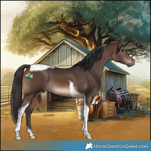 Horse Color:Brown Tobiano 