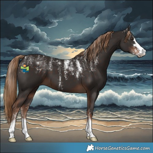 Horse Color:Powder White Liver Chestnut 