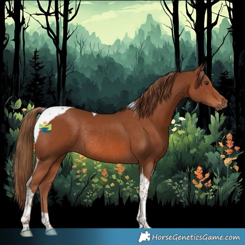 Horse Color:Chestnut Tobiano Rabicano 