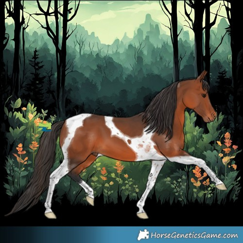 Horse Color:Bay Tobiano 