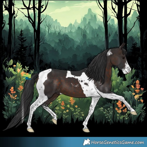 Horse Color:Brown Sabino Tobiano 