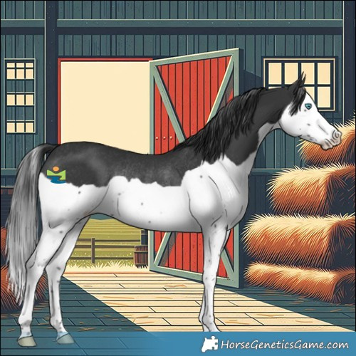 Horse Color:Black Splash Rabicano 