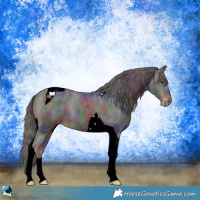 Horse Color:Nacre Liver Chestnut Tobiano Varnish 