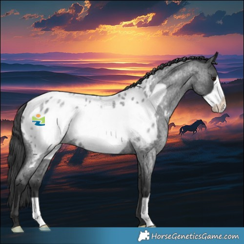Horse Color:Blue Roan Frame Appaloosa Rabicano 