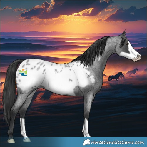 Horse Color:Blue Roan Frame Appaloosa 