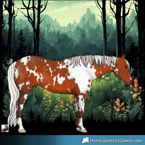 Horse Color:White Spotted Silver Bay 