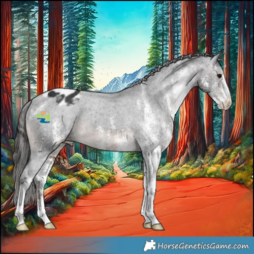 Horse Color:White Spotted Brown Appaloosa 
