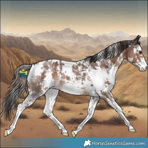 Horse Color:White Spotted Liver Chestnut Sabino 