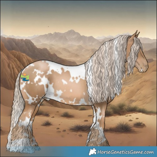 Horse Color:White Spotted Chocolate Palomino Pearl 